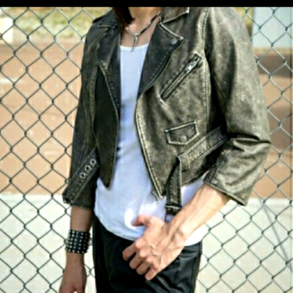 Lip Service Jackets & Blazers - Lip Service Vintage Wash Moto Jacket